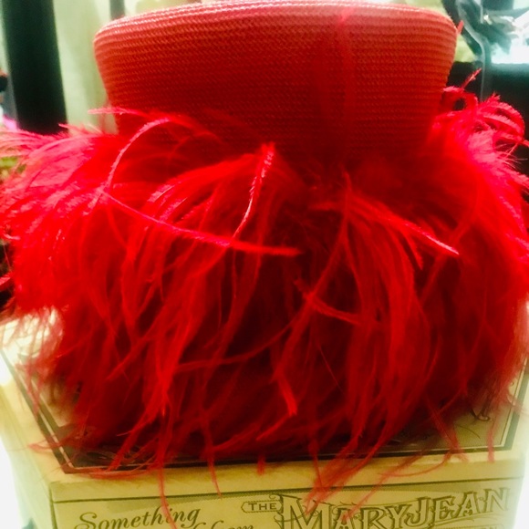 MaryJane Real Ostrich Feathers Hat